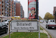 1063 Schild Stadtteilgrenze Billstedt Bezirk Hamburg Mitte.